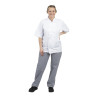 Unisex Vegas Blue and White Checkered Kitchen Pants - Size XS - Whites Chefs Clothing - Fourniresto