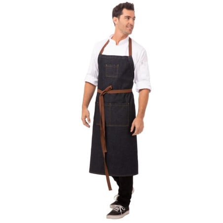 Bib Apron Blue Urban Memphis 890 x 1005 mm - Chef Works - Fourniresto