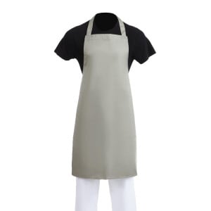 Olive Bib Apron in Polycotton 711 x 965 mm - Whites Chefs Clothing - Fourniresto