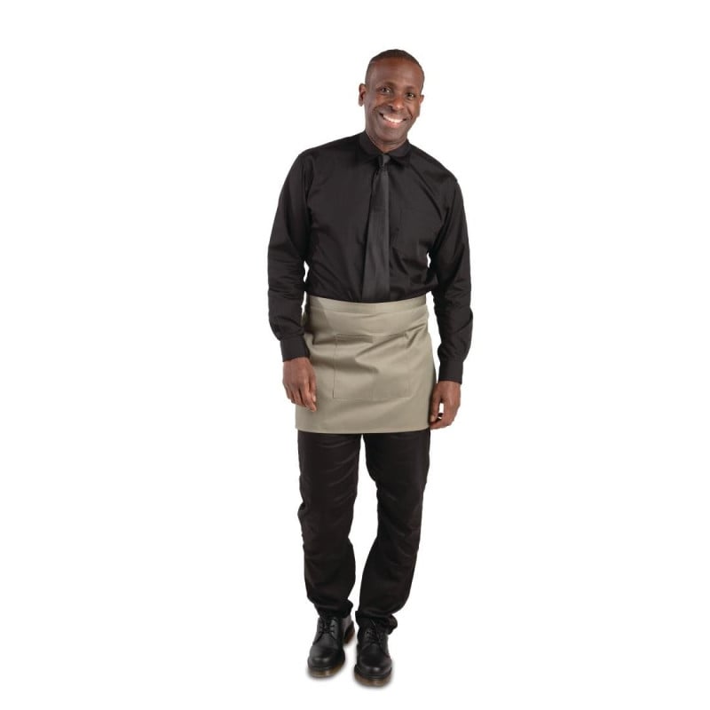 Kurze Kellnerschürze Olive aus Polycotton 373 x 750 mm - Whites Chefs Clothing - Fourniresto