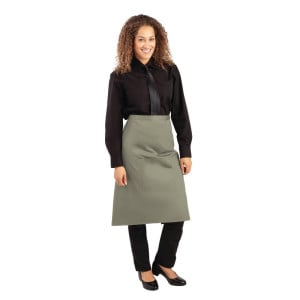 Kellnerschürze Olive aus 100% Polycotton 1000 x 700 mm - Whites Chefs Clothing - Fourniresto