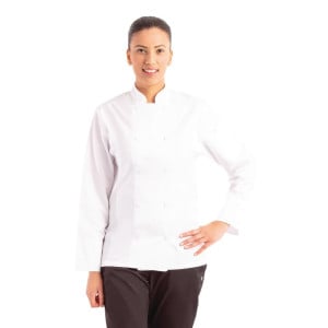 Veste de Cuisine Mixte Blanche à Manches Longues Calgary - Taille S - Chef Works - Fourniresto