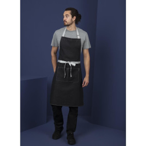 Schürze Latz Denim Schwarz Southside aus Polycotton 700 x 1000 mm - Whites Chefs Clothing - Fourniresto