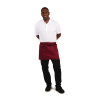 Kurze Kellnerschürze Bordeaux aus Polycotton 373 x 750 mm - Whites Chefs Clothing - Fourniresto