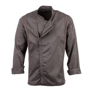 Veste de Cuisine Mixte à Fermeture Eclair Gris Graphite Hartford - Taille L - Chef Works - Fourniresto