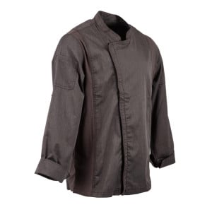 Unisex Graphite Gray Hartford Zipper Chef Jacket - Size XL - Chef Works - Fourniresto