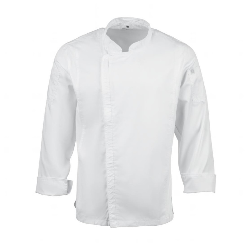 Veste de Cuisine Mixte à Fermeture Eclair Blanche Hartford - Taille XL - Chef Works - Fourniresto