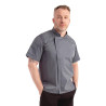 Unisex Short Sleeve Zipper Chef Jacket Ink Blue - Size XS - Chef Works - Fourniresto