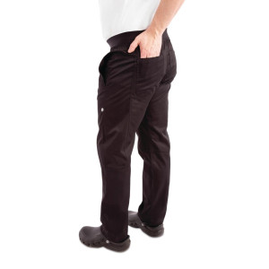 Schwarze Slim-Fit-Hose für Herren - Größe XL - Chef Works - Fourniresto