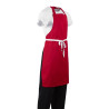 Latzschürze Rot aus Polycotton - Whites Chefs Clothing - Fourniresto