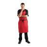 Latzschürze Rot aus Polycotton - Whites Chefs Clothing - Fourniresto