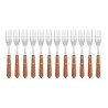 Fleischgabel mit Holzgriff 200 mm - Set mit 12 - Olympia - Fourniresto