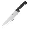 Couteau De Cuisinier Noir Lame De 21,5 Cm - Hygiplas - Fourniresto