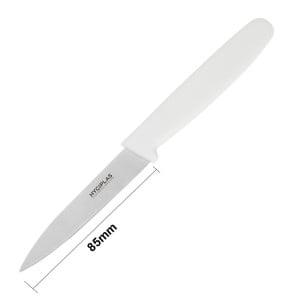 Couteau D'Office Blanc Lame 7,5 Cm - Hygiplas - Fourniresto