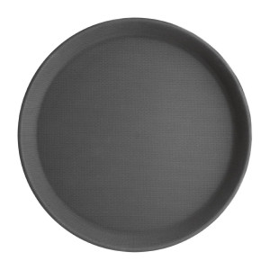 Plateau Rond Noir Antidérapant Ø 280 Mm - Olympia KRISTALLON - Fourniresto