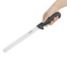 Gekerbtes Schneidemesser Schwarz Klinge 25,5 cm - Hygiplas - Fourniresto