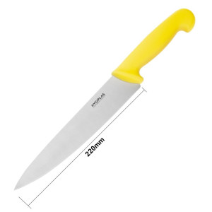 Yellow Chef's Knife Blade 21.5 cm - Hygiplas - Fourniresto