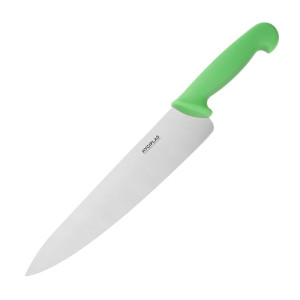 Couteau De Cuisinier Vert Lame 25,5 Cm - Hygiplas - Fourniresto