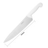 Couteau De Cuisinier Blanc Lame 25,5 Cm - Hygiplas - Fourniresto