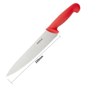 Kochmesser Rot Klinge 21,5 cm - Hygiplas - Fourniresto