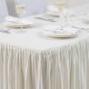 Nappe Et Juponnage Ecrus Rectangulaires Froncés 750 X 1820 Mm - FourniResto - Fourniresto