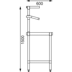 Large Stainless Steel Preparation Table With GN 1800 X 600 Mm Tray Support - Vogue - Fourniresto