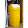 Yellow Polypropylene Swing Lid Bin 50 L - Scot Young - Fourniresto