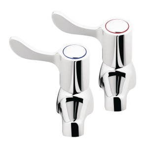 Lever Basin Taps 80mm - Set of 2 - Vogue - Fourniresto