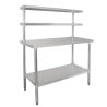 Stainless Steel Table With 2 Upper Shelves 1800 X 600 Mm - Vogue - Fourniresto