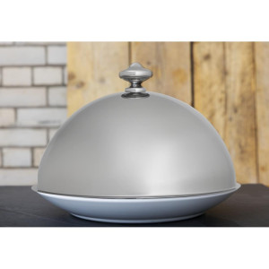 Cloche Couvreassiette Argent Ø 295 Mm - APS - Fourniresto