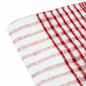 Red Poly Cotton Tea Towel - Pack of 10 - Vogue - Fourniresto