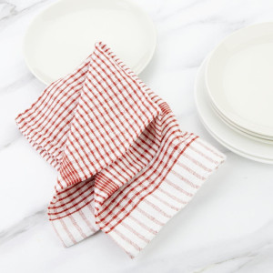 Red Poly Cotton Tea Towel - Pack of 10 - Vogue - Fourniresto