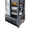 Schwarze Kühlvitrine für Theken - 100 L - Polar