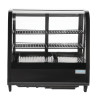 Schwarze Kühlvitrine für Theken - 100 L - Polar
