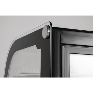 Black 120 L Countertop Refrigerated Display Case - Polar - Fourniresto