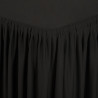 Black Rectangular Pleated Tablecloth and Skirting 750 x 1820 mm - FourniResto - Fourniresto