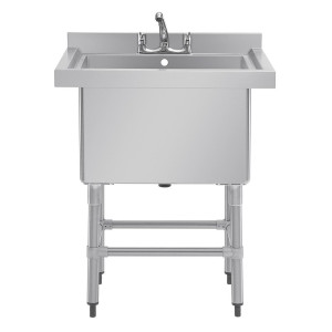 Evier Profond Avec Dosseret 100 L 770 X 600 Mm  - Vogue - Fourniresto