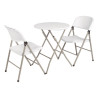 Folding Chairs White And Grey - Set Of 2 - Bolero - Fourniresto