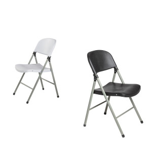 Chaise Pliante Noire Et Grises - Lot De 2 - Bolero - Fourniresto