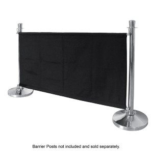 Black Canvas Barrier With Fixings - Bolero - Fourniresto