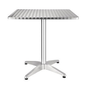 Bistrot-Quadrattisch aus Edelstahl - 700 x 700 mm - Bolero - Fourniresto