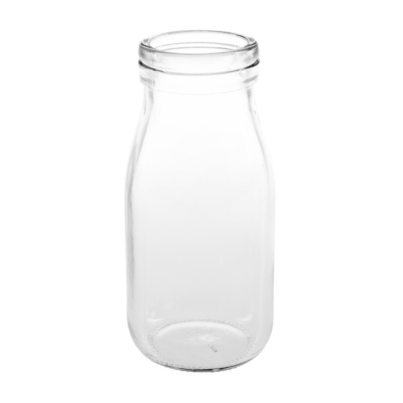 Mini Milchflasche aus Glas 200 ml - 12er Pack - Olympia - Fourniresto