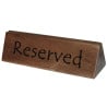 Wooden Reserved Table Sign 150 x 35 mm - Olympia - Fourniresto