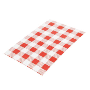 Papier Ingraissable Vichy Rouge 190 x 310 mm - Lot de 200 - FourniResto - Fourniresto