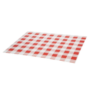 Greaseproof Paper Vichy Red 310 x 380 mm - Pack of 200 - FourniResto - Fourniresto