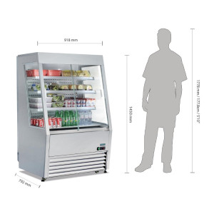 Positive Refrigerated Wall Display 3 Shelves - 918 mm - Polar