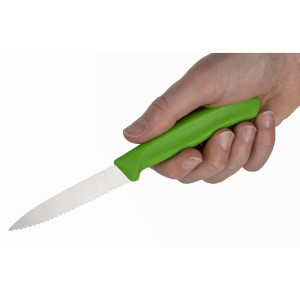 Green Serrated Blade 8 cm Paring Knife - Victorinox - Fourniresto