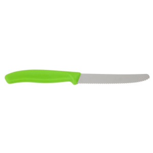 Tomatenmesser Grün Wellenschliff 11 cm - Victorinox - Fourniresto