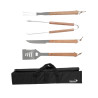 Kit Barbecue en Inox et Bois 4 Ustensiles - DEGLON - Fourniresto