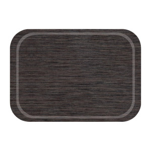 Non-slip Wenge Melamine Service Tray 375 x 265 mm - Roltex - Fourniresto